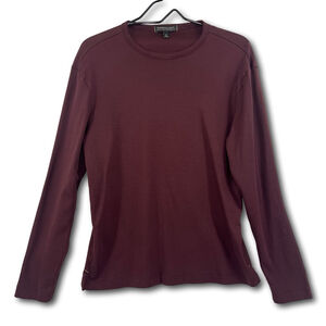 Banana Republic Mens Luxe Touch Performance Long Sleeve Burgundy Size M Preppy